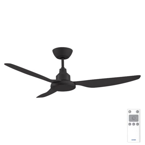 glacier dc ceiling fan by ventair in black 52 inch