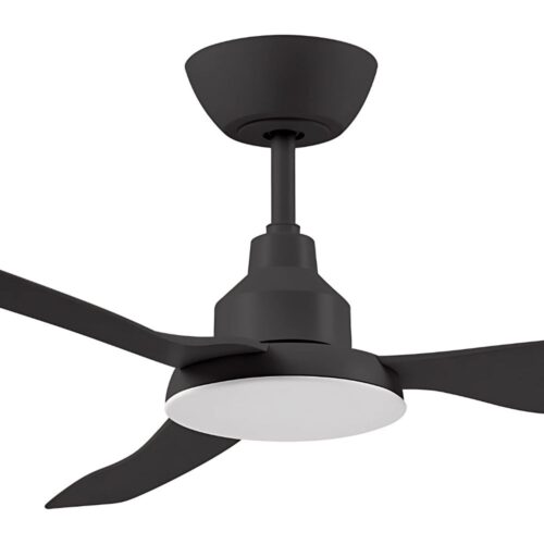 glacier dc ceiling fan with led light by ventair in black 52 inch motor