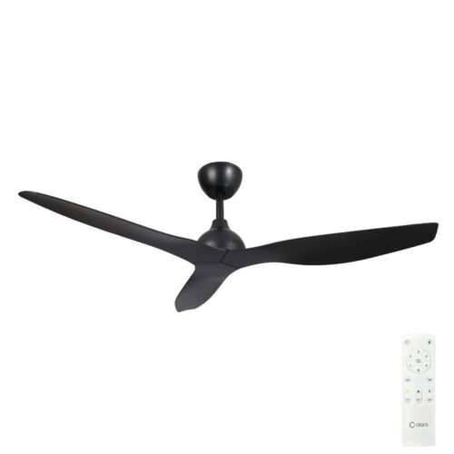 whisper ip66 black outdoor ceiling fan - new remote control