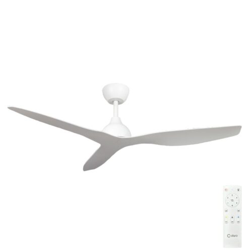 whisper ip rated ceiling fan white with new remote control