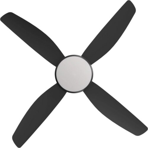 Vanga DC Ceiling Fan by Calibo with LED Light - Black 48" - Image 4