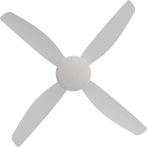 Vanga DC Ceiling Fan by Calibo with LED Light - White 52" - Image 4