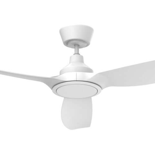 Jota 3 Blades DC Ceiling Fan by Mercator with LED Light - White 52" - Image 2