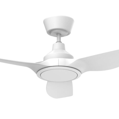 Jota Mini 3 Blades DC Ceiling Fan by Mercator with LED Light - White 36" - Image 2