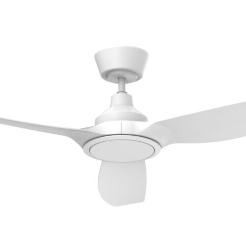 Jota 3 Blades DC Ceiling Fan by Mercator with LED Light - White 48" - Image 2