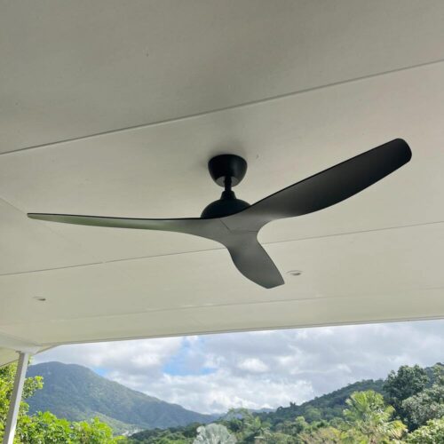 whisper ip66 outdoor ceiling fan on deck