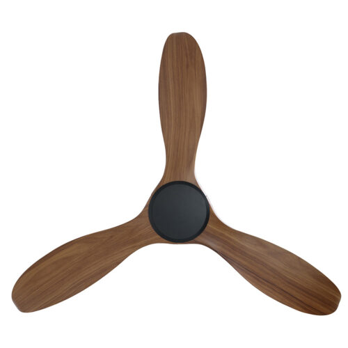 Eglo Noosa Ceiling Fan 52" - Black with Teak Blades - under view