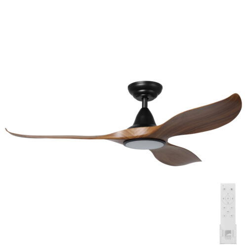 Eglo Noosa DC Ceiling Fan with LED 52" - BLack with Teak