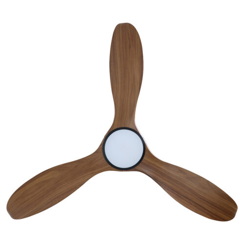 Eglo Noosa DC Ceiling Fan with LED 52" - BLack with Teak - under view