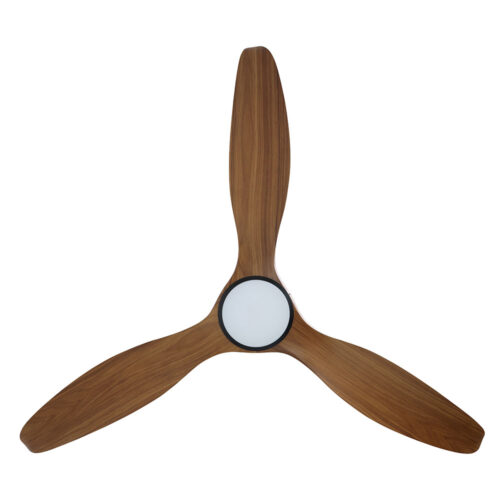 Eglo Noosa DC Ceiling Fan with LED 60" - BLack with Teak - underview