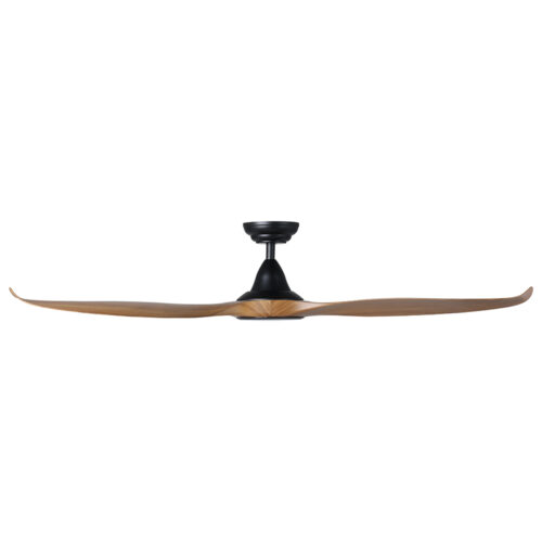 Eglo Noosa DC Ceiling Fan with LED 60" - BLack with Teak - side view