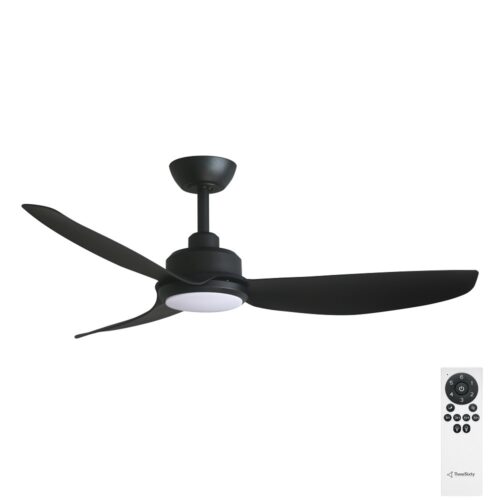 Trinity DC Ceiling Fan by Three Sixty with LED - Black 48" - with remote