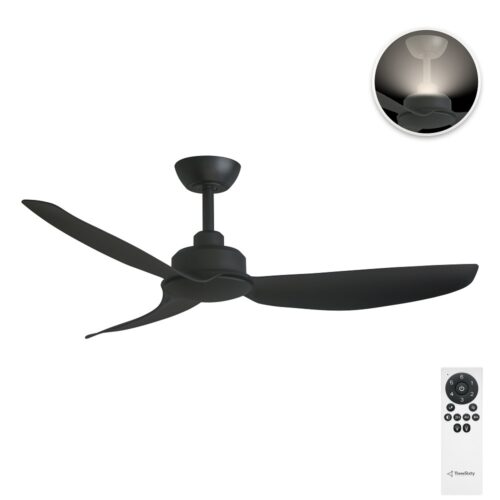Trinity DC Ceiling Fan by Three Sixty with Uplight - Black 48" - with remote