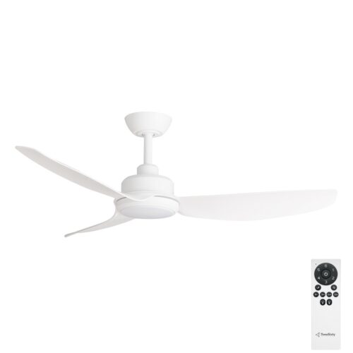 Trinity DC Ceiling Fan by Three Sixty with LED - Matte White 48" - with remote