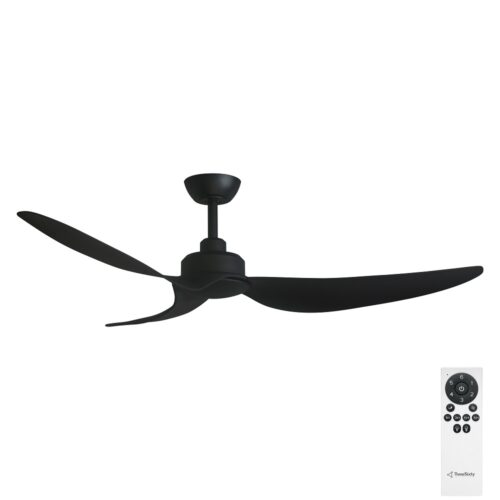 Trinity DC Ceiling Fan by Three Sixty - Black 56" - with remote