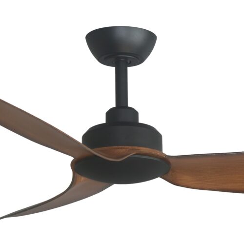 Trinity DC Ceiling Fan by Three Sixty - Black/Koa - close up