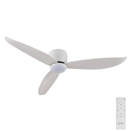 Spirit DC Ceiling Fan by Claro Essentials with LED Light - White 52" - main