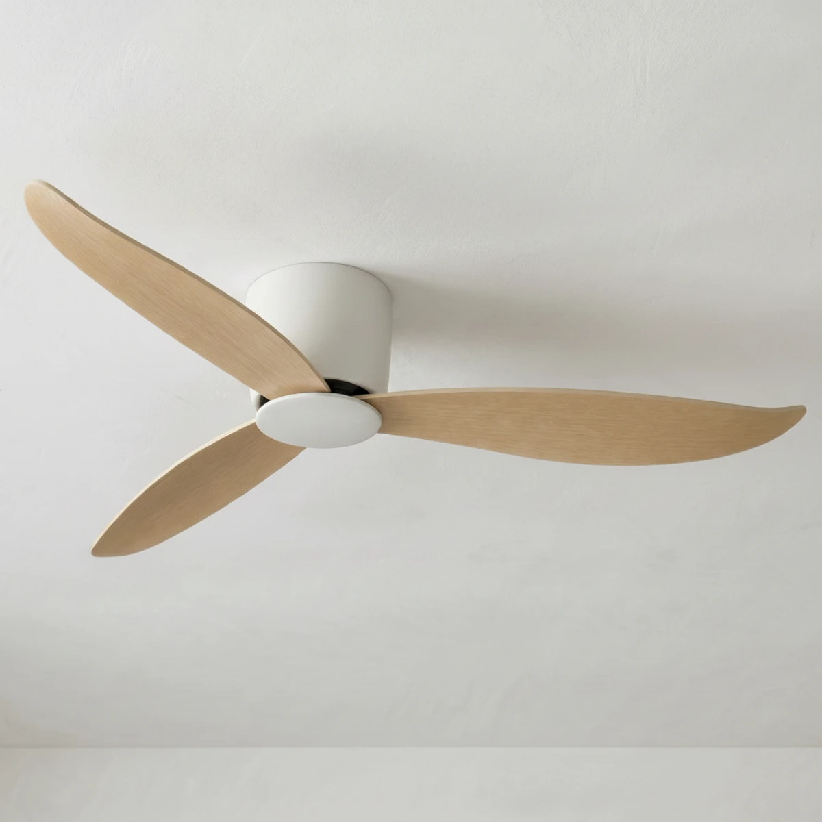claro-essentials-spirit-dc-52-inches-white-with-timber-style-abs-blades-no-light-close-up-insitu
