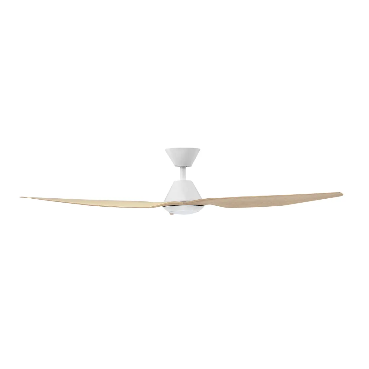 Infinity-iD DC SMART Ceiling Fan by Fanco with LED Light & Remote - White with Beechwood Timber Style ABS Blades 60" - Image 10