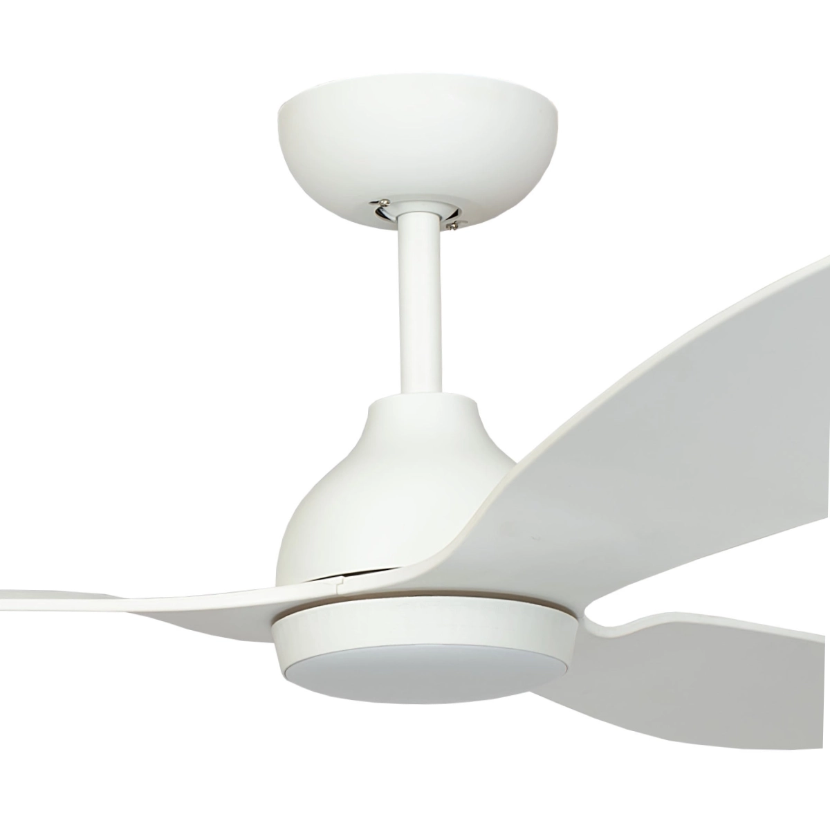 Allure DC Ceiling Fan by Claro Essentials with LED Light - White 52" - Image 4